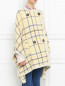 Пальто из смешанной шерсти с узором See by Chloe  –  Модель Верх-Низ