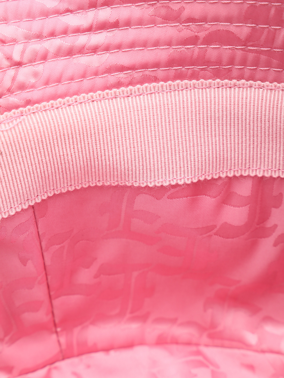 Панама из смешанного льна с вышивкой Ermanno Scervino  –  Деталь1  – Цвет:  Розовый