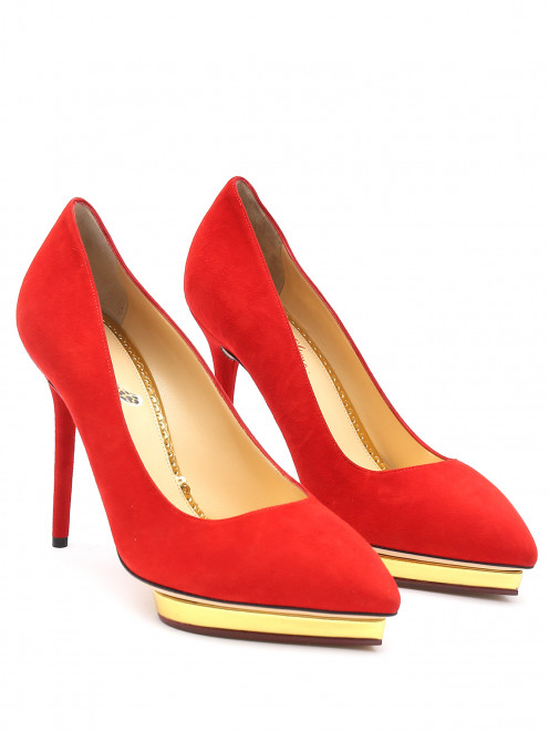 Туфли из замши на платформе Charlotte Olympia - Общий вид