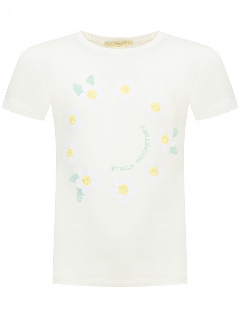 Футболка с принтом из хлопка Stella McCartney kids - Общий вид