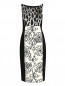 Платье-футляр с цветочным узором и декором Marina Rinaldi  –  Общий вид