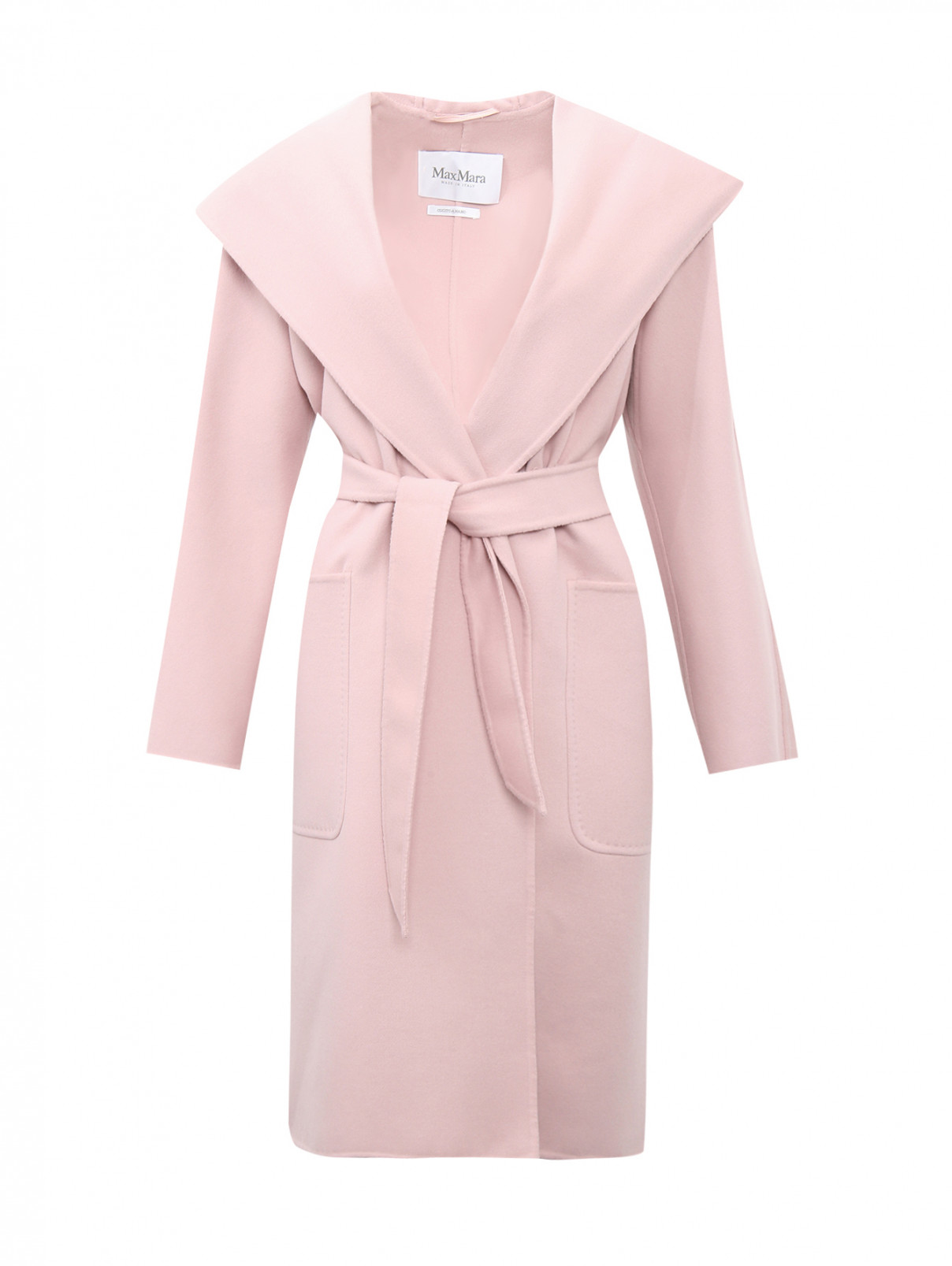 Пальто из шерсти и кашемира Max Mara  –  Общий вид  – Цвет:  Розовый