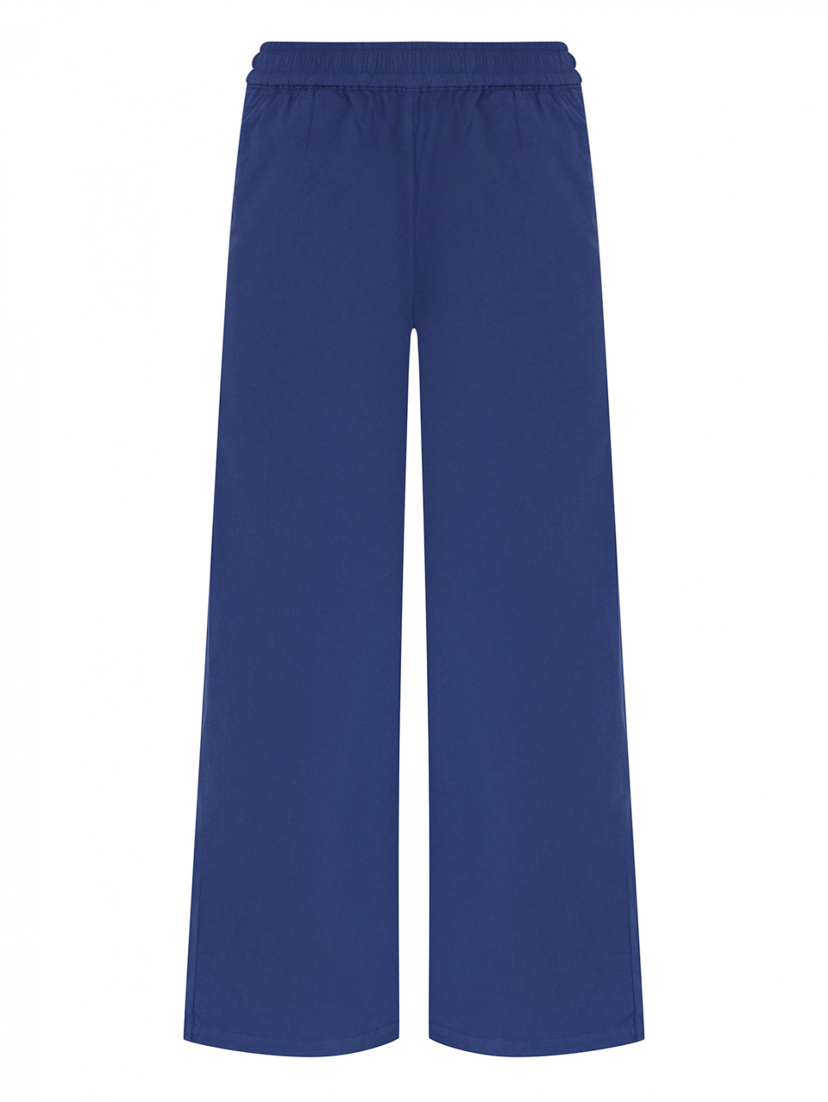 Широкие брюки из хлопка Aspesi  –  Общий вид  – Цвет:  Синий
