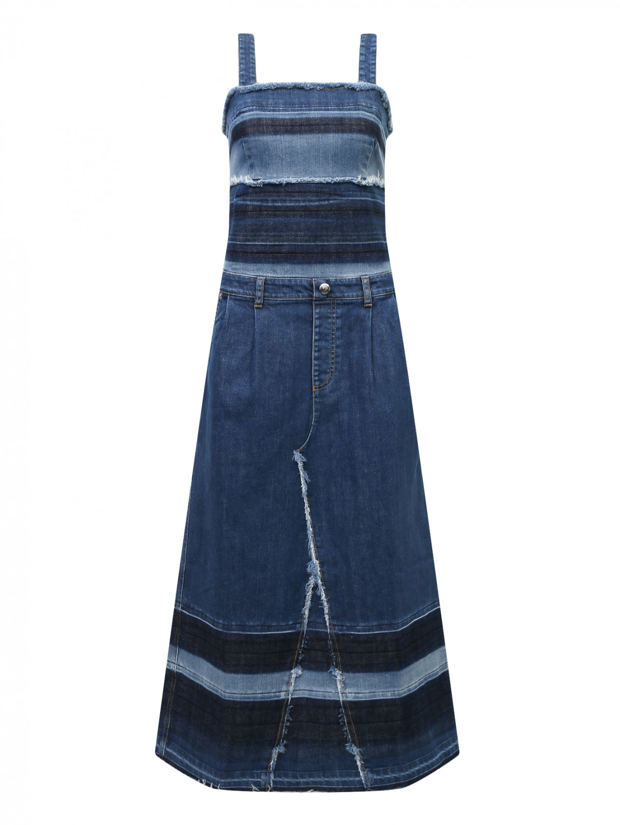 Платье из светлого денима Sonia Rykiel  –  Общий вид  – Цвет:  Синий