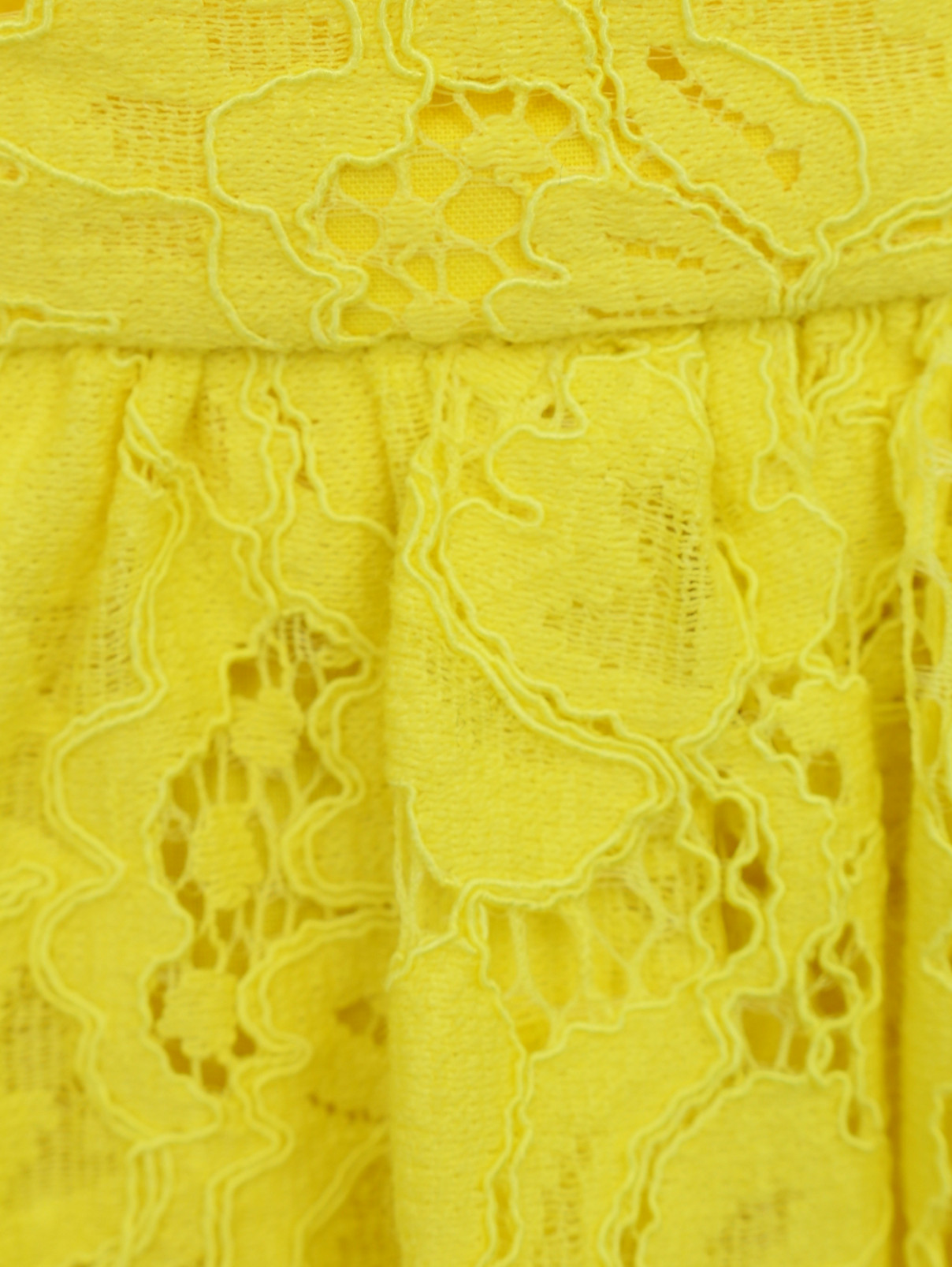 Юбка-миди с кружевной отделкой Tara Jarmon  –  Деталь  – Цвет:  Желтый