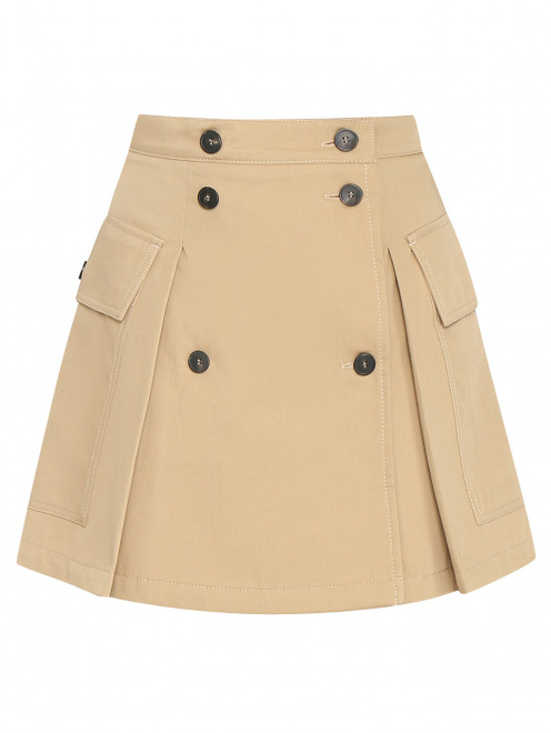 Юбка-мини из хлопка с карманами  Weekend Max Mara - Общий вид
