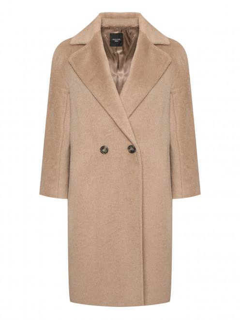 Двубортное пальто из смешанной шерсти - Общий вид