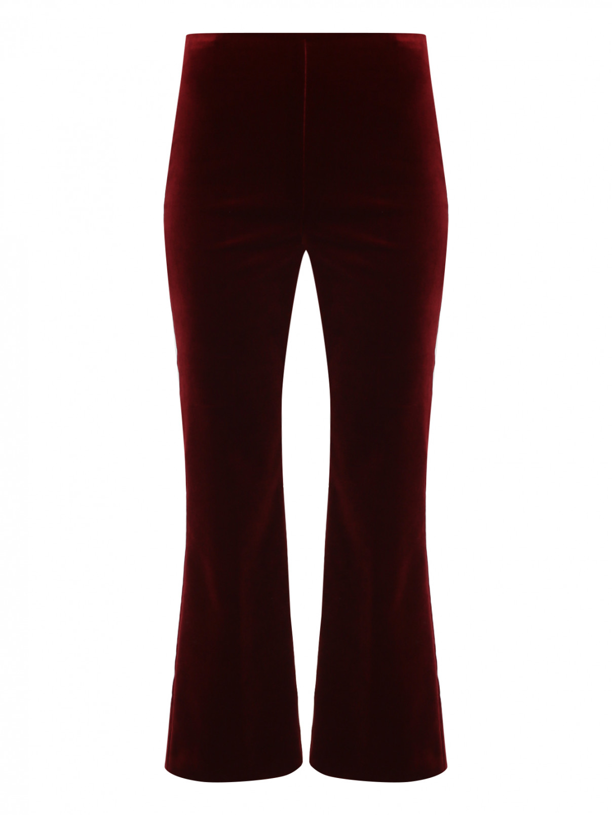 Укороченные брюки из бархата Max Mara  –  Общий вид  – Цвет:  Красный
