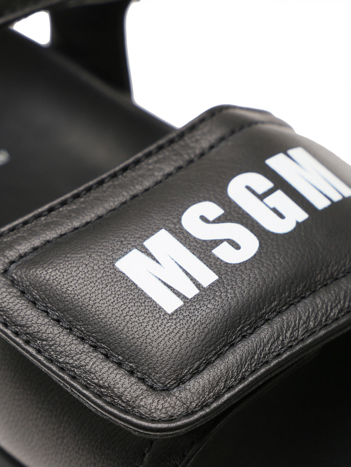 Сандалии из мягкой кожи MSGM  –  Деталь1  – Цвет:  Черный