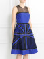Платье из хлопка и шелка с металлической фурнитурой Jean Paul Gaultier  –  Модель Верх-Низ