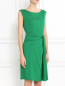 Платье-миди из шелка с драпировкой Diane von Furstenberg  –  Модель Верх-Низ
