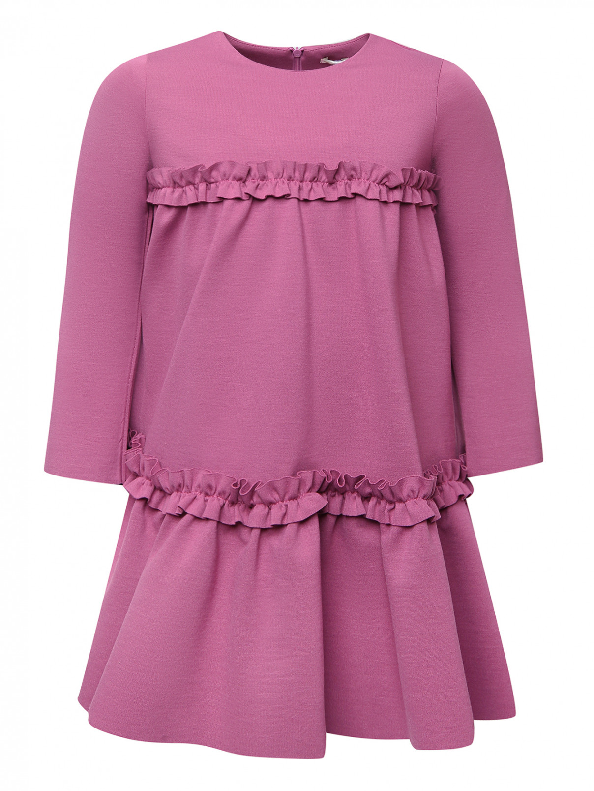 Трикотажное платье с длинным рукавом Nanan  –  Общий вид  – Цвет:  Розовый