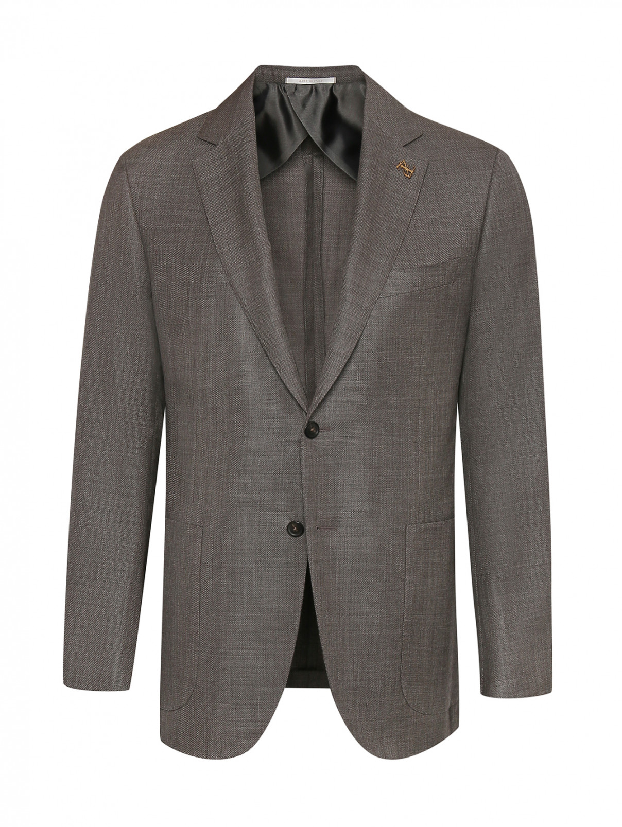 Пиджак из шерсти с карманами Pal Zileri  –  Общий вид  – Цвет:  Коричневый
