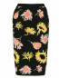 Трикотажная юбка-миди с цветочным узором Moschino  –  Общий вид