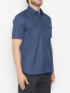 Рубашка из хлопка с накладными карманами Isaia  –  МодельВерхНиз
