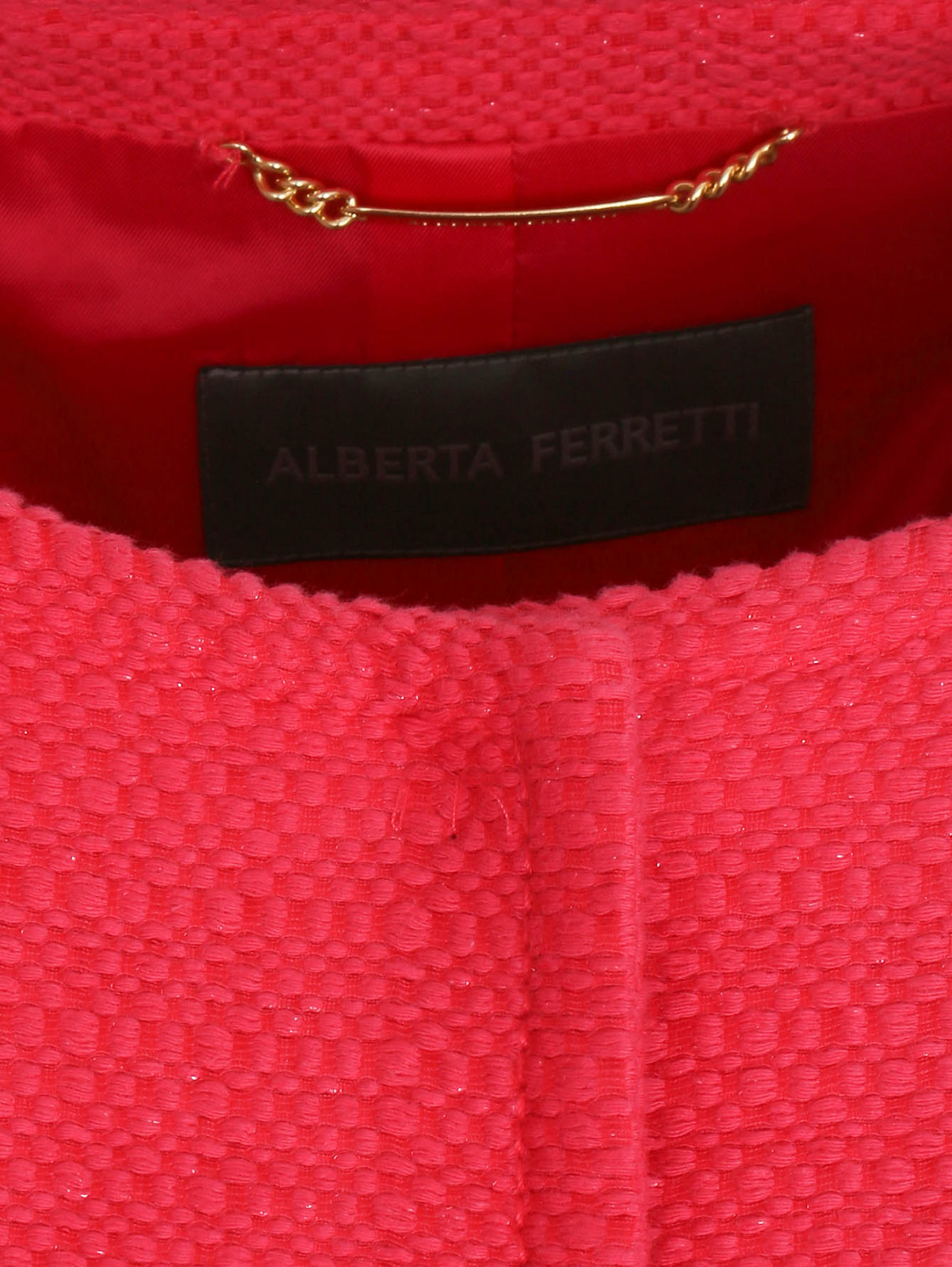 Пальто из хлопка с боковыми карманами Alberta Ferretti  –  Деталь  – Цвет:  Фиолетовый