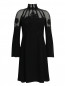 Платье-мини из шелка с отделкой из кружева Alberta Ferretti  –  Общий вид