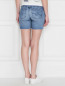 Шорты джинсовые с потертостями AG Jeans  –  МодельВерхНиз1