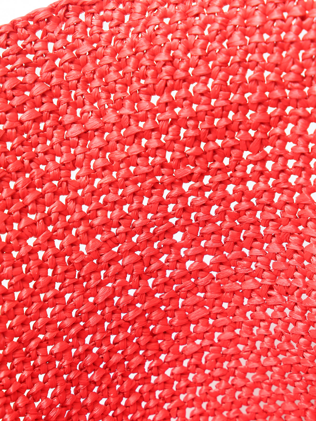 Панама плетеная из вискозы Weekend Max Mara  –  Деталь1  – Цвет:  Красный