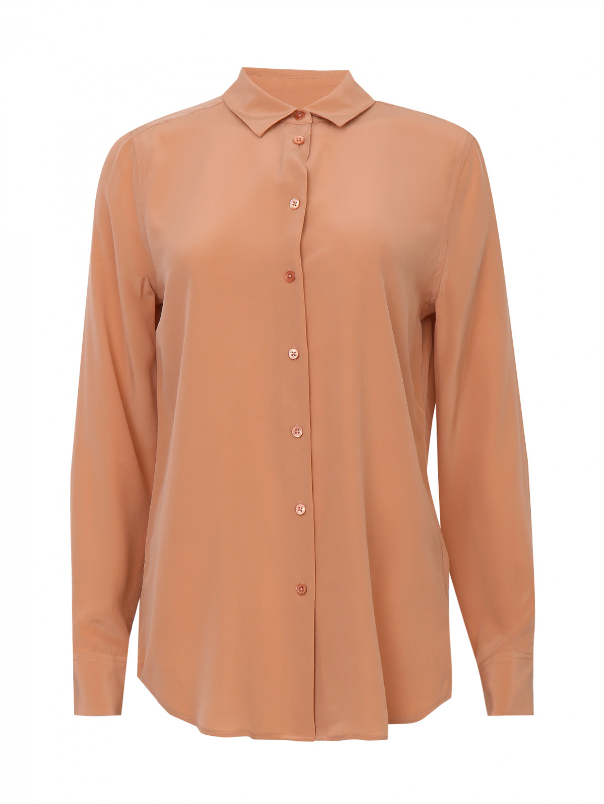 Блуза из шелка Equipment  –  Общий вид  – Цвет:  Бежевый