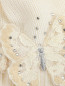 Шапка из шерсти с аппликацией, кристаллами и меховым помпоном IL Trenino  –  Деталь