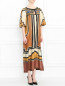 Платье свободного кроя из шелка с узором Alberta Ferretti  –  Модель Верх-Низ