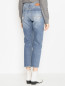 Рваные джинсы из хлопка с вышивкой Two Women in the world  –  МодельВерхНиз1