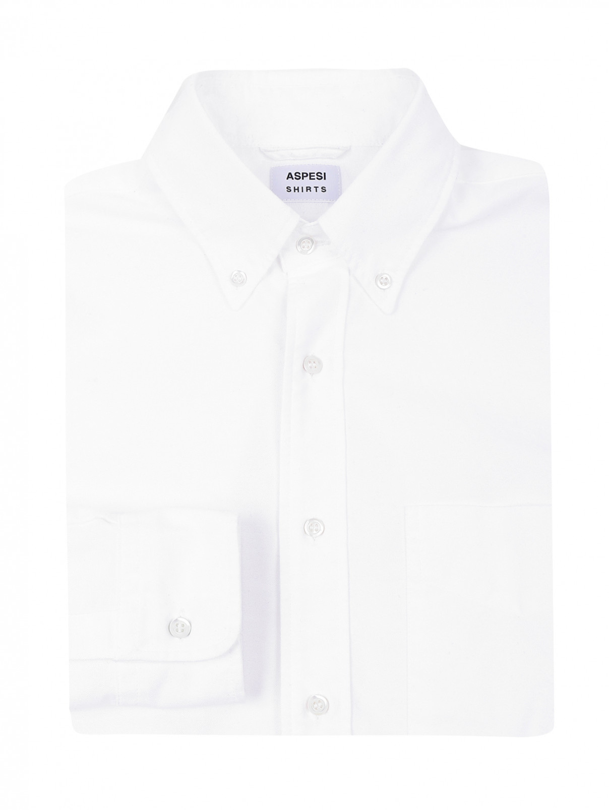 Рубашка из хлопка Aspesi  –  Общий вид  – Цвет:  Белый