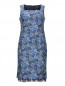Платье-футляр без рукавов с цветочным узором Marina Rinaldi  –  Общий вид