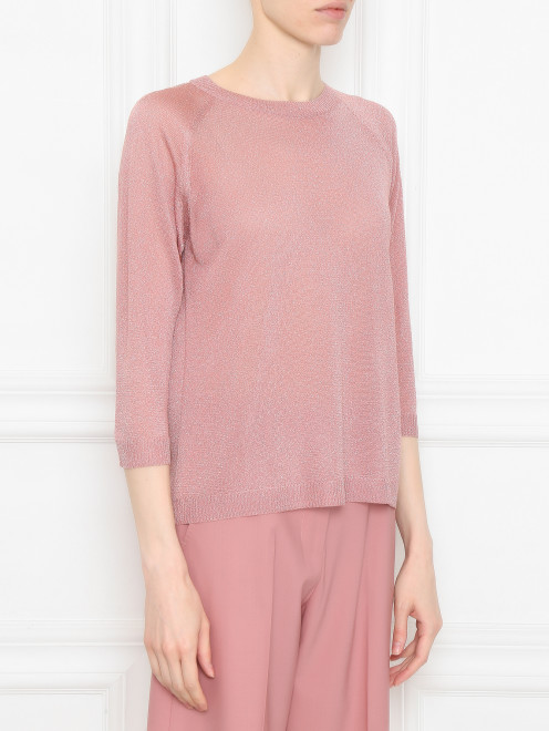 Однотонный джемпер с добавлением металлизированной нити Weekend Max Mara - МодельВерхНиз