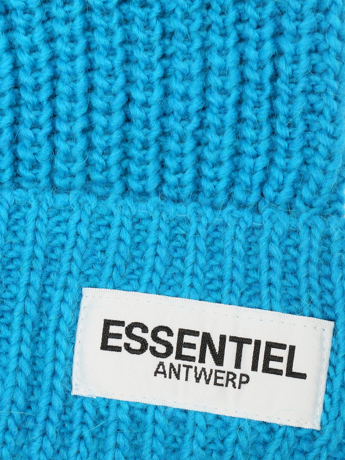 Шапка из смешанной шерсти с логотипом Essentiel Antwerp  –  Деталь1  – Цвет:  Синий