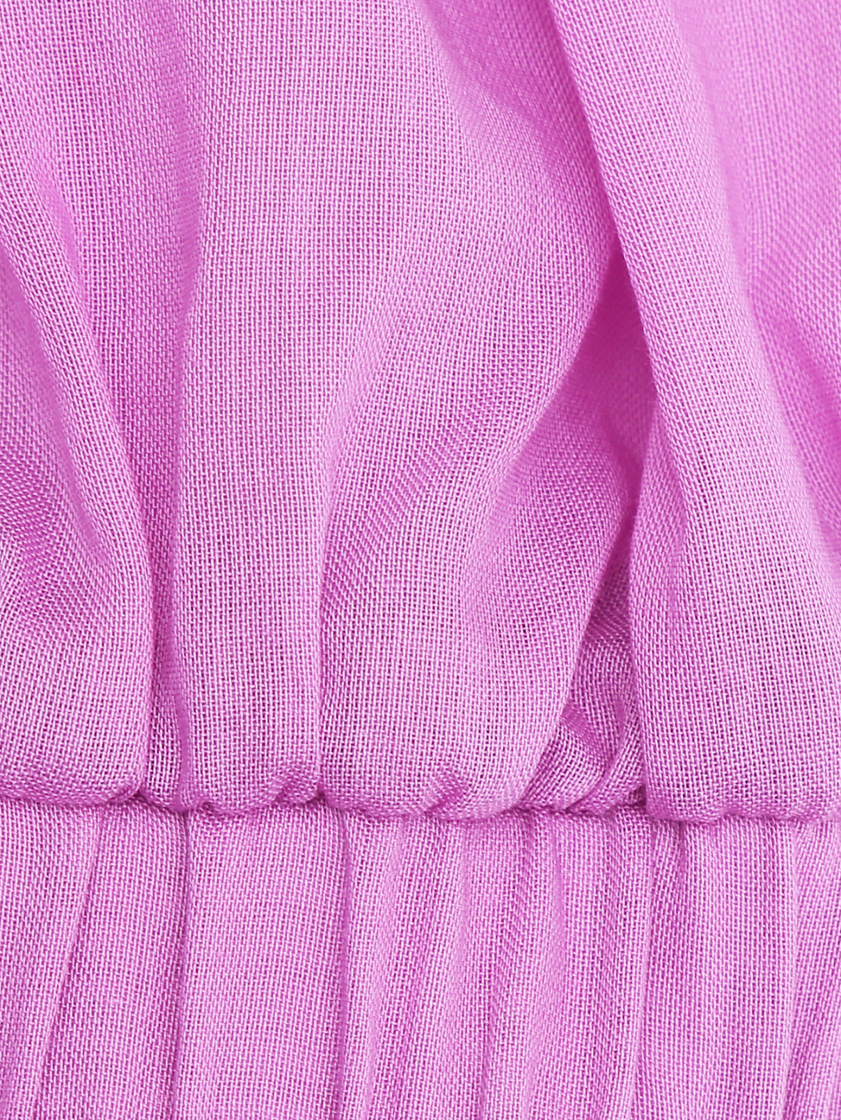 Хлопковая блуза с кокеткой Il Gufo  –  Деталь1  – Цвет:  Фиолетовый