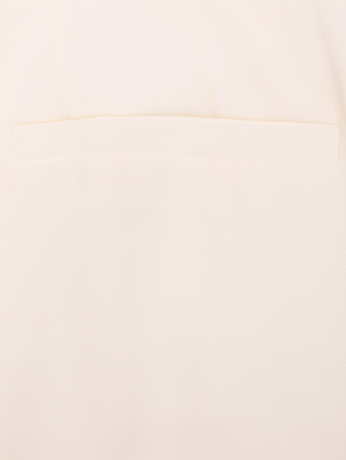 Брюки из смешанного хлопка с карманами Marina Rinaldi  –  Деталь1  – Цвет:  Белый