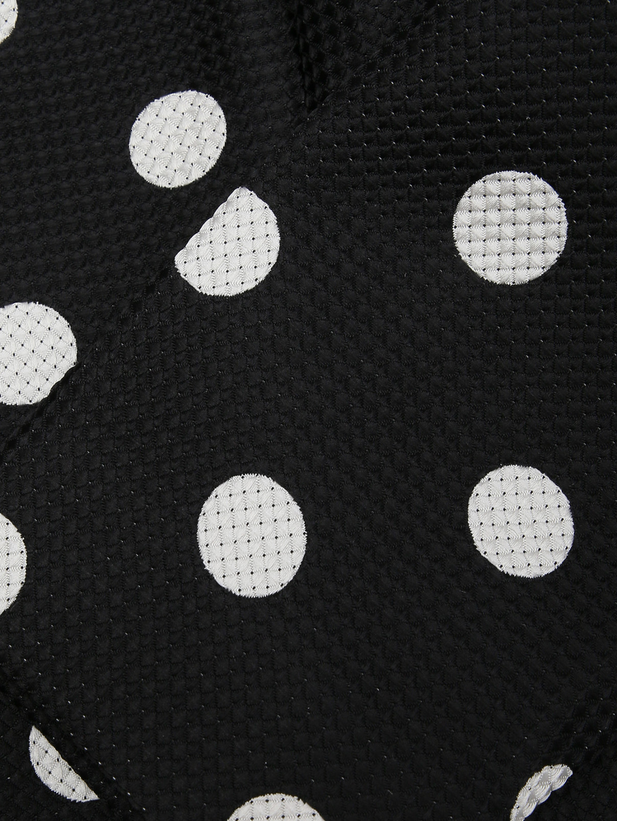 Блуза с узором горох и объемными рукавами Rohe  –  Деталь1  – Цвет:  Черный