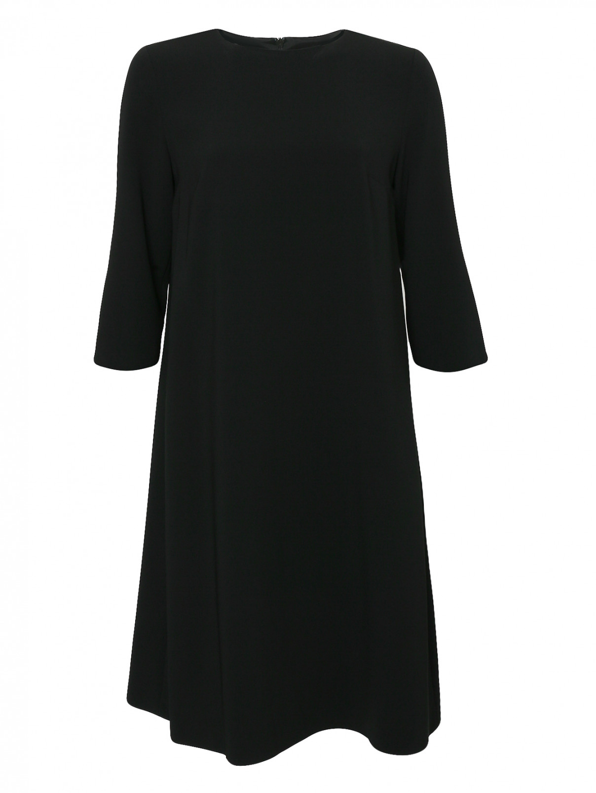 Платье свободного кроя с рукавами 3/4 Max Mara  –  Общий вид  – Цвет:  Черный