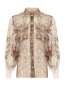 Блуза из шелка с узороом и карманами Alberta Ferretti  –  Общий вид