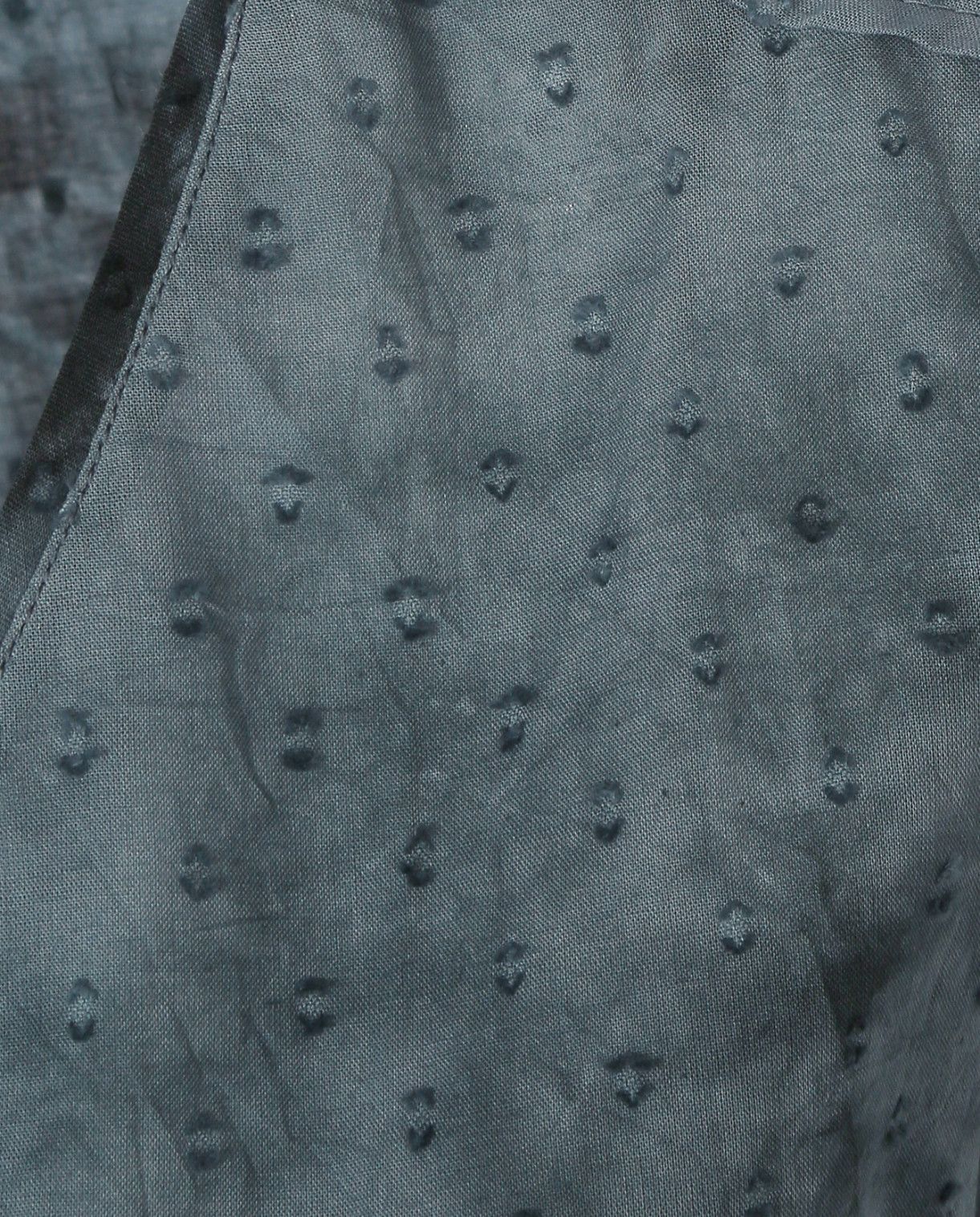 Блуза из хлопка с V-образным вырезом и короткими рукавами Swildens  –  Деталь1  – Цвет:  Серый