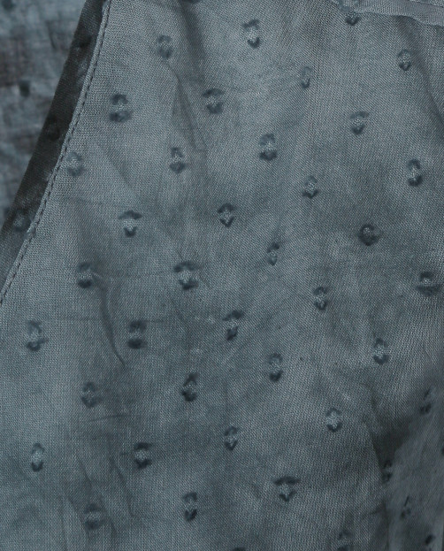 Блуза из хлопка с V-образным вырезом и короткими рукавами - Деталь1