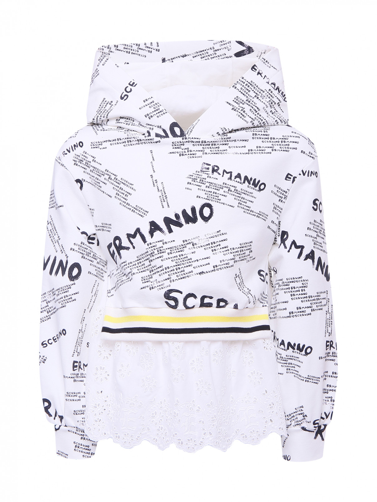 Толстовка с подкладом из шитья Ermanno Scervino Junior  –  Общий вид  – Цвет:  Узор