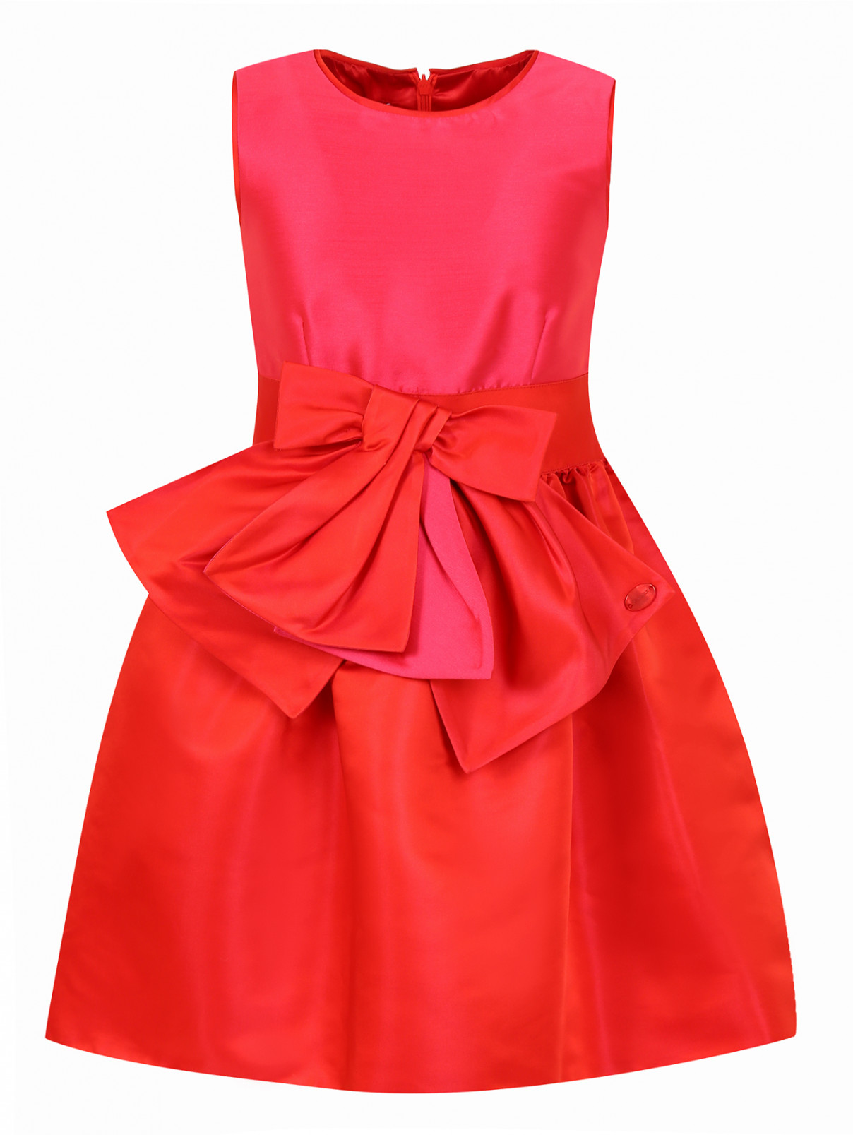Платье с декоративным бантом Val Max  –  Общий вид  – Цвет:  Розовый