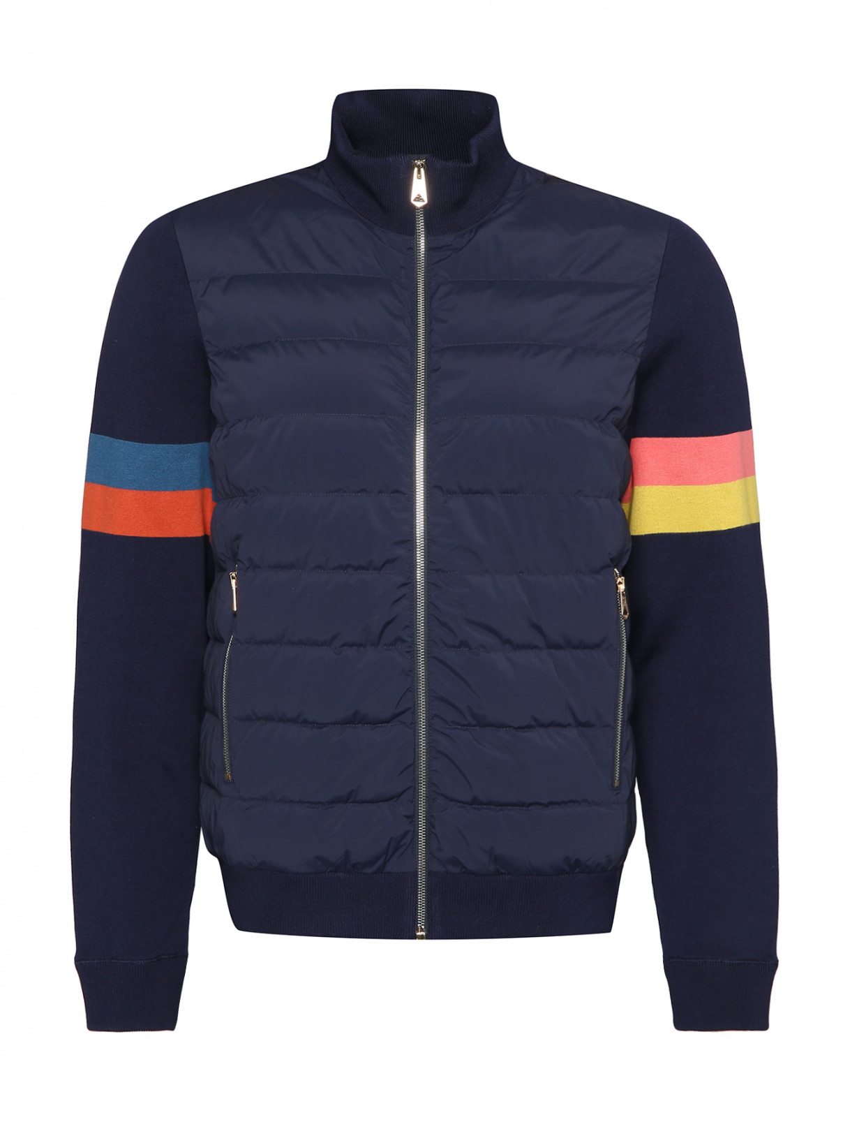 Куртка на молнии с карманами Paul Smith  –  Общий вид  – Цвет:  Синий