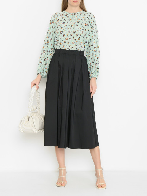 Блуза из шелка с цветочным узором  Weekend Max Mara - МодельОбщийВид