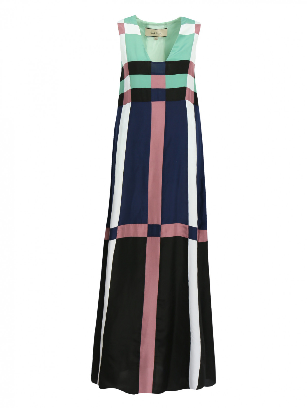 Платье из смешанного шелка с узором "клетка" Paul Smith  –  Общий вид  – Цвет:  Узор