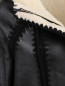 Дубленка из кожи ягненка с капюшоном и вышивкой Alberta Ferretti  –  Деталь