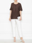 Блуза из льна с вышивкой Marina Rinaldi  –  МодельОбщийВид