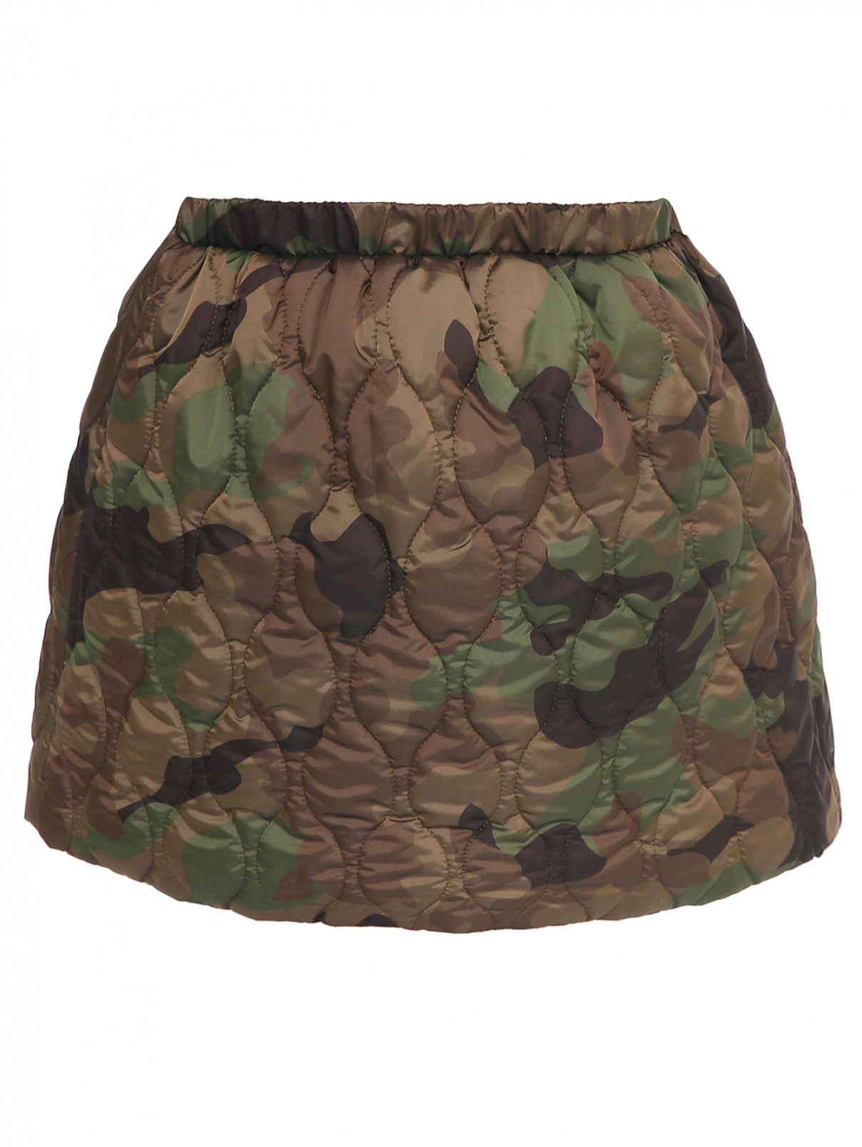 Утепленная стеганая юбка Il Gufo  –  Общий вид  – Цвет:  Зеленый