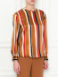 Блуза из шелка с узором полоска Max Mara  –  МодельВерхНиз