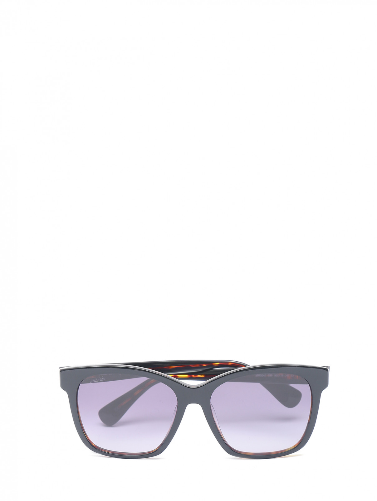 Очки солнцезащитные в пластиковой оправе Max Mara  –  Общий вид  – Цвет:  Черный