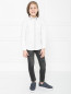 Рубашка из хлопка с узором Little Marc Jacobs  –  МодельОбщийВид