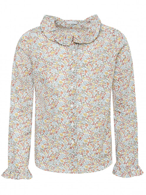 Блуза из хлопка с цветочным узором Il Gufo - Общий вид